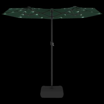 Parasol dubbel met LED&amp;apos;s 316x240 cm groen 8720845748548 6