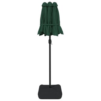 Parasol dubbel met LED&amp;apos;s 316x240 cm groen 8720845748548 7