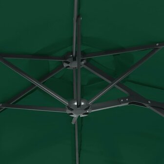 Parasol dubbel met LED&amp;apos;s 316x240 cm groen 8720845748548 8