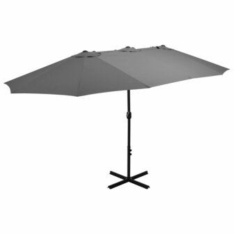 Parasol met aluminium paal 460x270 cm antraciet 8718475711216 1