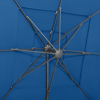 Parasol 4-laags met aluminium paal 250x250 cm azuurblauw 8720286165096 7