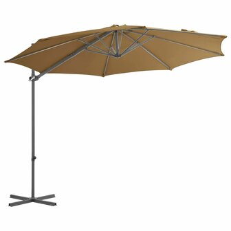 Parasol met draagbare voet taupe 8719883591919 3