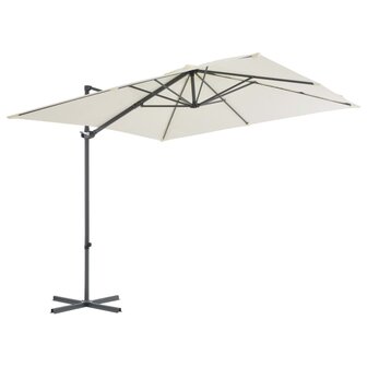 Parasol met draagbare voet zandkleurig 8719883591841 2