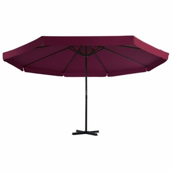 Parasol met aluminium paal 500 cm bordeauxrood 8718475626053 2