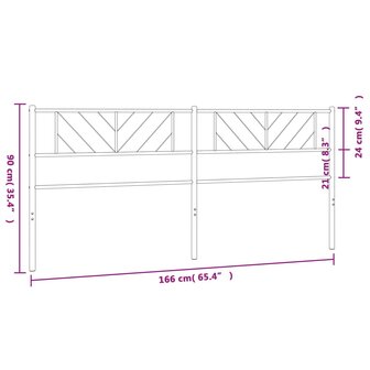 Hoofdbord 160 cm metaal wit 8721012190429 7