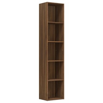 Boekenkast 40x30x189 cm bewerkt hout bruineikenkleurig 8720286954263 2