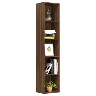 Boekenkast 40x30x189 cm bewerkt hout bruineikenkleurig 8720286954263 5