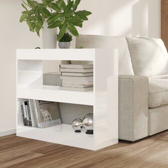 Boekenkast/kamerscherm 80x30x72 cm hoogglans wit 8720286843451 6