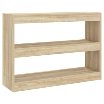 Boekenkast/kamerscherm 100x30x72 cm sonoma eikenkleurig 8720286843680 2