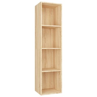 Boekenkast/tv-meubel 36x30x143cm bewerkt hout sonoma eikenkleur 8719883673080 2