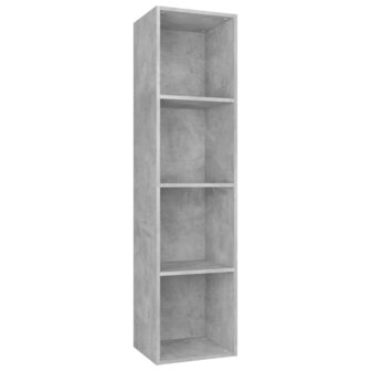 Boekenkast/tv-meubel 36x30x143 cm bewerkt hout betongrijs 8719883673097 2