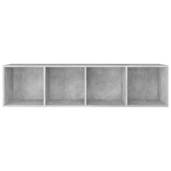 Boekenkast/tv-meubel 36x30x143 cm bewerkt hout betongrijs 8719883673097 9