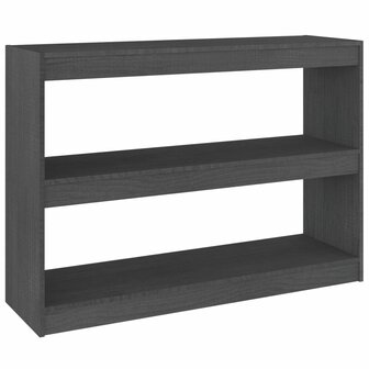 Boekenkast/kamerscherm 100x30x71,5 cm grenenhout grijs 8720286609101 2