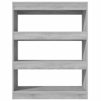 Boekenkast/kamerscherm 80x30x103 cm bewerkt hout grijs sonoma 8720286844496 3