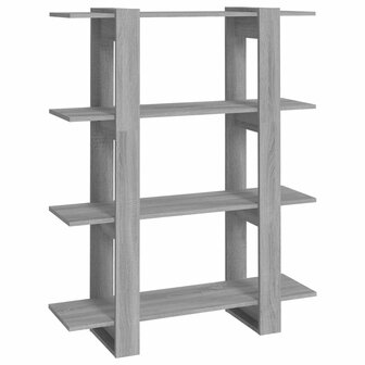 Boekenkast/kamerscherm 100x30x123,5 cm grijs sonoma eiken 8720286843956 2