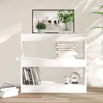 Boekenkast/kamerscherm 80x30x72 cm wit 8720286843413 1