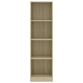 Boekenkast met 4 schappen 40x24x142 cm bewerkt hout sonoma eik 8719883787442 4