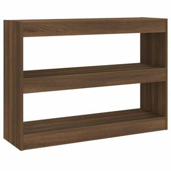 Boekenkast/kamerscherm 100x30x72 cm bruineikenkleurig 8720286844625 2