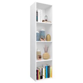 Boekenkast/tv-meubel 36x30x143 cm bewerkt hout wit 8719883673059 3