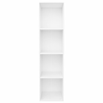 Boekenkast/tv-meubel 36x30x143 cm bewerkt hout wit 8719883673059 4