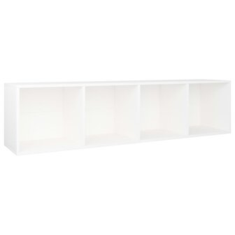 Boekenkast/tv-meubel 36x30x143 cm bewerkt hout wit 8719883673059 8