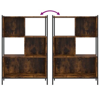 Boekenkast 72x28x109 cm bewerkt hout gerookt eikenkleurig 8721012339361 8