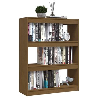 Boekenkast/kamerscherm 100x30x103 cm grenenhout honingbruin 8720286609163 4