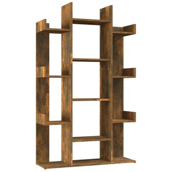 Boekenkast 86x25,5x140 cm bewerkt hout gerookt eikenkleurig 8720286979389 2