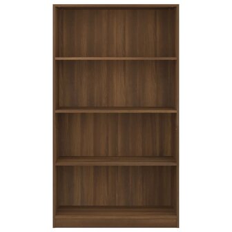 Boekenkast met 4 schappen 80x24x142 cm hout bruin eikenkleur 8720286976067 4