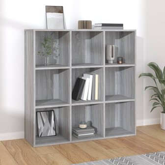 Boekenkast 98x29x97,5 cm grijs sonoma eikenkleurig 8720286954348 1