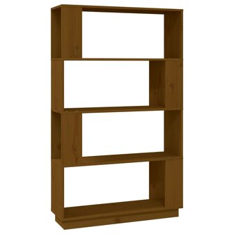 Boekenkast/kamerscherm 80x25x132 cm massief hout honingbruin 8720286906057 2