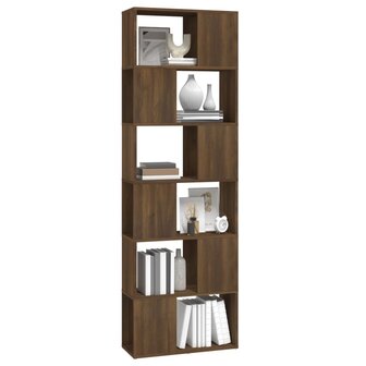 Boekenkast/kamerscherm 60x24x186 cm bruin eikenkleur 8720287125150 4