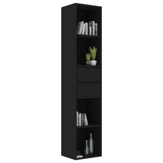 Boekenkast 36x30x171 cm bewerkt hout zwart 8720286016626 3