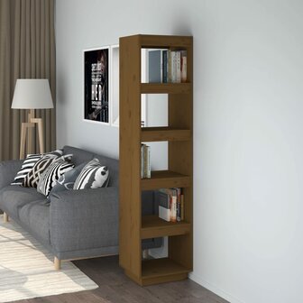 Boekenkast/kamerscherm 40x35x167 cm grenenhout honingbruin 8720286815885 1