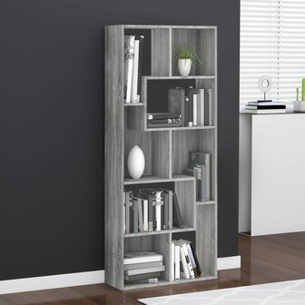 Boekenkast 67x24x161 cm bewerkt hout grijs sonoma eikenkleurig 8720286954461 1