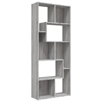 Boekenkast 67x24x161 cm bewerkt hout grijs sonoma eikenkleurig 8720286954461 2