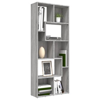 Boekenkast 67x24x161 cm bewerkt hout grijs sonoma eikenkleurig 8720286954461 8