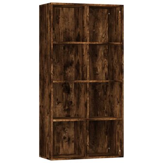 Boekenkast 66x30x130 cm bewerkt hout gerookt eikenkleurig 8720286975114 2