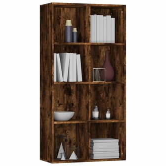 Boekenkast 66x30x130 cm bewerkt hout gerookt eikenkleurig 8720286975114 5