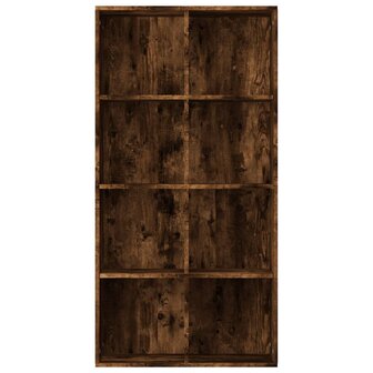 Boekenkast 66x30x130 cm bewerkt hout gerookt eikenkleurig 8720286975114 8