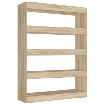 Boekenkast/kamerscherm 100x30x135 cm sonoma eikenkleurig 8720286843789 2