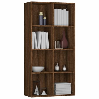 Boekenkast 66x30x130 cm bewerkt hout bruin eikenkleur 8720286975138 5