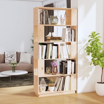 Boekenkast/kamerscherm 80x25x163,5 cm massief grenenhout 8720286906071 1