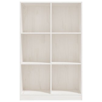 Boekenkast 70x33x110 cm massief grenenhout wit 8720286772843 5