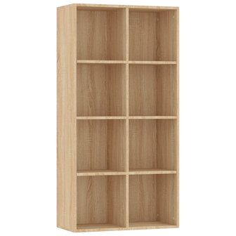 Boekenkast/dressoir 66x30x130 cm bewerkt hout sonoma eikenkleur 8719883673172 2