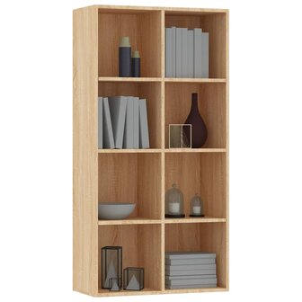 Boekenkast/dressoir 66x30x130 cm bewerkt hout sonoma eikenkleur 8719883673172 3