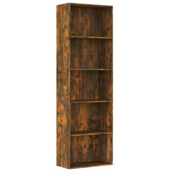 Boekenkast 60x30x189 cm bewerkt hout gerookt eikenkleurig 8720286976104 2