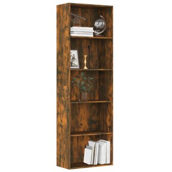 Boekenkast 60x30x189 cm bewerkt hout gerookt eikenkleurig 8720286976104 3