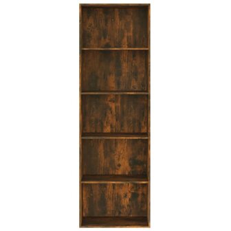 Boekenkast 60x30x189 cm bewerkt hout gerookt eikenkleurig 8720286976104 4