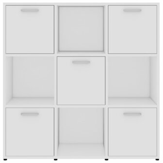 Boekenkast 90x30x90 cm bewerkt hout wit 8720286017241 6